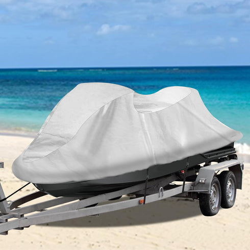 SPORTYOUTH Jet Ski Cover for 3 Seater, Waterproof PWC Trailerable Cover, Fits Length 136" to 145", Heavy Duty