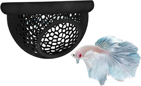 Bingche 4pcs Aquarium Floating Cave Fish Shrimp Hideout Shelter 3-in-1 Hammock Feeding Ring