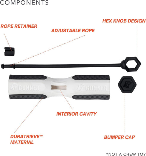 Gunner Dog Training Bumper - Adjustable Rope Interactive Retrieval Dummy for Small, Medium, Large Dogs