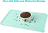 Silicone Waterproof Pet Feeding Mats, Non Slip, Easy Clean Dog Cat Bowl Placemat (18.5" x 11.5") Green
