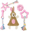 Puppy Toys for Teething - Chew Toys for Small Dogs, Crinkle Dog Toys, Pink, 5-Pack