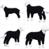 Lovelonglong Black Dog Pajamas, Lightweight Pure Cotton 4 Legs Jumpsuits T-Shirt PJS Costume for Large Medium Small