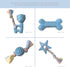 Puppy Toys for Teething, Dog Chew Toys for Small & Medium Breeds, Durable All-Natural Rubber and Cotton, 4-Pack