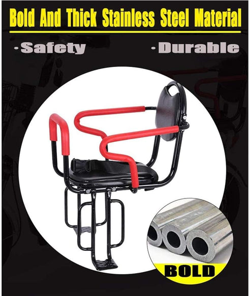 2-8 Wing Enterprises Bike Child Seat Carrier Back Mount, Rear Mount Bicycle Baby Seat with Armrests, Pedals, Padded