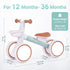 KidRoller 1 12-36 Kid's Balance Bikes for Year Old Boys and Girls, Months Toddler Ride-on with Adjustable Seat and a