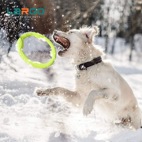 LaRoo Dog Toys for Aggressive Chewers, Floatable Dog Flying Disc, Interactive Tug Toy, Dog Ring Toy, Funny Teething Toys