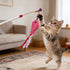 KuuGuu 10 PCS Floppy Fish Cat Toy Filled Soft Plush Pink Fish Mice Flopping Chew Cat Toys Interactive Catnip Toys Wand