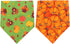 2 Pack Thanksgiving Dog Bandana Reversible Triangle Bibs for Dogs, Cats, and Pets
