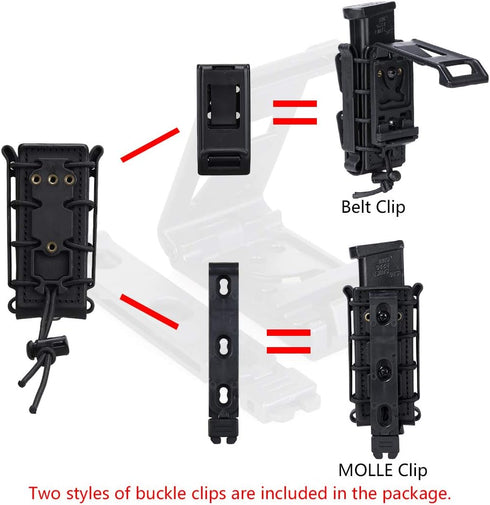 IDOGEAR Mag Pouch - Pistol Magazine Pouches 9mm Softshell Adjustable Universal Mag Carrier for .40 S&W .45 ACP