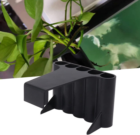 5 5 0.5 inches Fish Plant Holder, Sturdy ABS Hanging Aquarium Plant Support for Plants, Holes for Easy Plant Separation