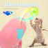 5 Propellers,1 Cat Fetch Toys, Interactive Flying Cat Toy with Flying Spinning Tops, Dog Cat Pet Funny Tracks Chasing