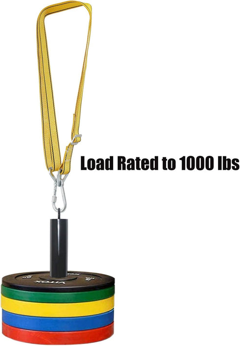 Heavy Duty Boxing Bag Hanger Strap Mount - Yellow, Supports Up to 1000lbs, Adjustable Length 40-80in, Ideal for Boxing