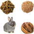 Natural Chew Activity Toys - Chew Grass Balls and Rolling Chew Toys for Bunny, Improve Dental Health for Rabbit