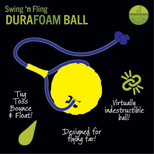Starmark Swing 'n Fling DuraFoam Ball Dog Toy, Medium