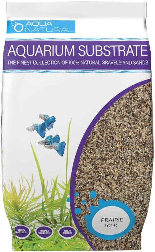 Aqua Natural Prairie Sand 10lb Substrate for Aquascaping, Aquariums, Vivariums, and Terrariums