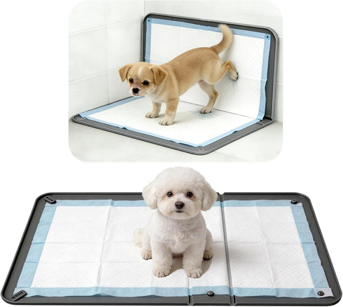 Risirica Pee Pad Holder for Dogs,Silicone Dog Puppy Pad Holder,25"x35" Non-Slip Silicone Puppy