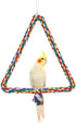 Hypeety Birds Rope Triangle Perch - Adjustable Parrot Cage Stand Chewing Swing Toy Ropes for Small Medium Parrots
