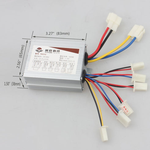 Motor Speed Controller 36v 500w for E Bike, Bicycle, Tricycle Brush Motor Control Box