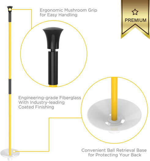 KINGTOP Mini Golf Flagstick - Practice Putting Green Flags for Yard, 3 Feet, Fiberglass Portable Design