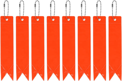 PATIKIL 8 Pack Reflector Tag Pendant, Reflective Safety Keychain Gear for Cycling