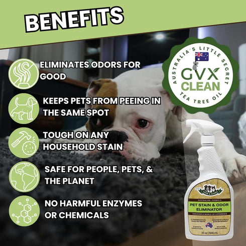 Cook & Banks Pet Odor Eliminator - Pet Carpet Cleaner Spray, Dog Urine Cleaner & Cat Spray Deterrent, 32 oz
