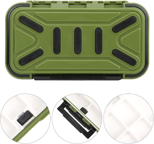 Portable Fishing Tackle Box, Damping Waterproof System Mobile Compartment Fishing Tackle Container Tightly Sealed for Outdoor Accessories for Fishing Supplies