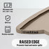 Dog Food Mat Beige, 24 * 15'' Silicone Pet Feeding Mat with Residue Collection Pocket, Waterproof
