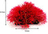 Red Artificial Flowers, Fake Flowers, Artificial Pine with Base Grass Fish Tank Ornament Aquatic Plant Landscape Decor, Aquarium Décor, Pet Supplies by YuanHolumid