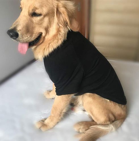 Lovelonglong Dog Pullover Sweatshirt for Autumn Winter - Cold Weather T-Shirts for Small Medium Large Dogs (Black XXXXL)