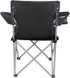 Generic Portable Quad Folding Camp Chair with Cup Holder, Black, Outdoor Camping Seat