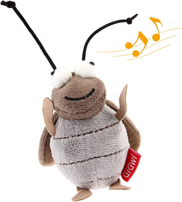 Gigwi Interactive Cricket Cat Toy, Automatic Squeaky Toy for Cats, Play and Squeak Electronic Cricket