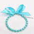 Dog Cat Pearls Necklace Collar with Bling Accessories and Ribbon Bow, Jewelry for Female Dogs Cats Small Medium (S,