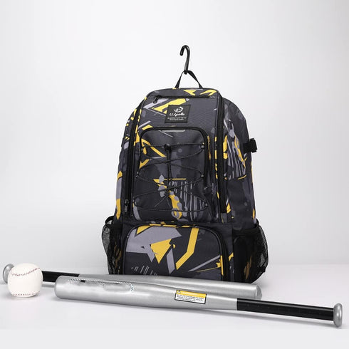 Sports Baseball & Softball Bat Bag for Youth & Adults, Backpack with Shoe Compartment and Fence Hook