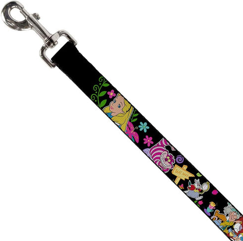 Buckle-Down Pet Leash, Alice's Encounters in Wonderland, 4 Feet Long, 1" Wide