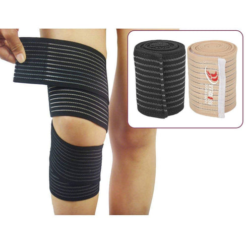 Knee Elastic Bandage Protection Sleeve - Knee Wraps, Gym Support Strap, One Size Fits All, 1 Piece