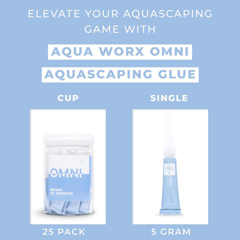 Omni Aquarium Glue for Aquatic Plants, Coral, Rocks - Non-Toxic Quick Dry, Safe for Aquariums, Reef Tanks (3 Pack)