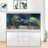 36X18IN Art Starry Aquarium Background with 8 EVA Double-Sided Tape, Starry Fish Tank Decorations