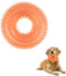 Andiker Squeaky Dog Toy, TPR Chewable Dog Toys for Teeth Grinding & Cleaning, Suitable for All Dog Sizes (Small Orange)