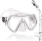 WACOOL Snorkeling Scuba Diving Package Set for Men Women, Anti-Fog Glass, Purge Valve, Anti-Splash Mouth Piece (Kids,
