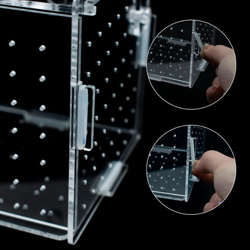 Acrylic Fish Breeding Box for Aquarium - Transparent Hatchery Divider with Suction Cups for Fishes, Shrimp, Guppy (7.2"