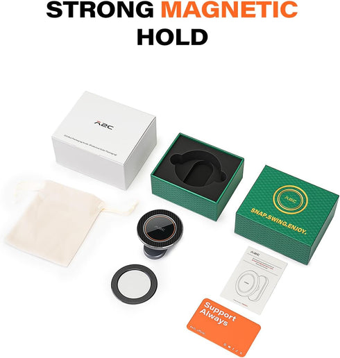 A2C Packaging) Alloy Magnetic Golf Cart Phone Holder for MagSafe iPhone, Unique Golf Gifts for Men Golfers Dad Father