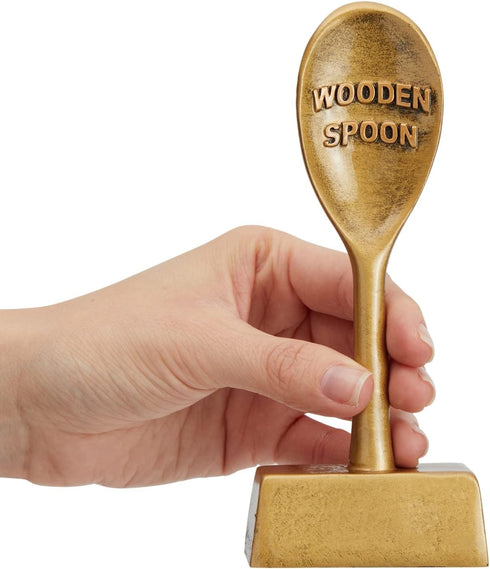 Golden Spoon Award Cooking Trophy for Chili Cook Off, Baking Contest, Funny Food Prize, Bronze Metal Finish