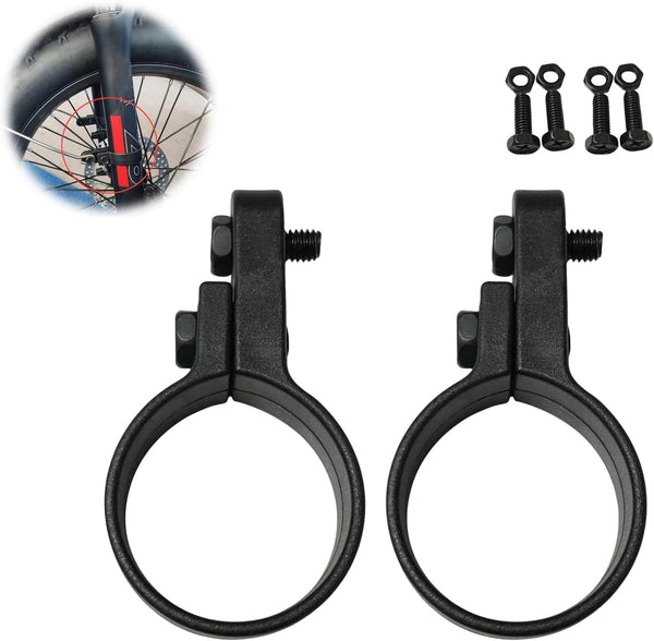 TOTIDE 2PCS Bike Fenders, Frame/Fork Mounting Clamp Bracket Adapter Cycling Repair Parts (40mm, Black)