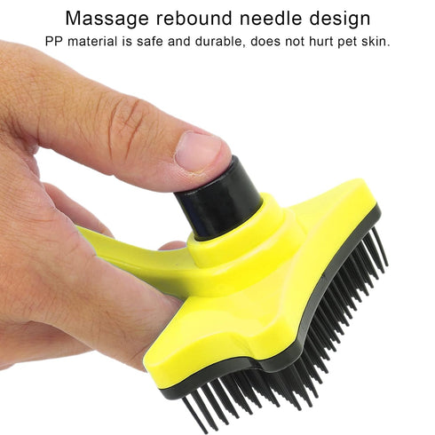 GLOGLOW Pet Grooming Brush - Self Cleaning Slicker Brush for Short and Long Hair, Gently Removes Loose Undercoat