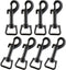 Black Heavy Duty Swivel Eye Bolt Snap Hooks - 3 Inch Dog Leash Clips, 8 Pcs Trigger Snaps Leash Clasp Hooks