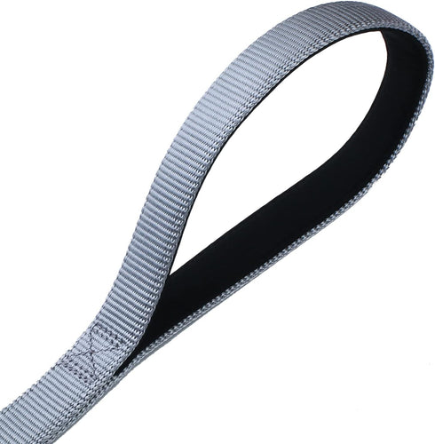 Large Dog Short Leash with Nylon Belting and Soft Padded Handle Lead.(18 Inches, Ultimate Grey)