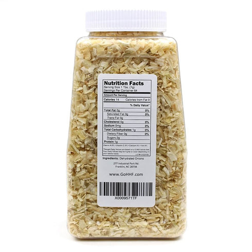 16 Harmony House Foods, Dried Onions, Chopped, Ounce Quart Size Jar