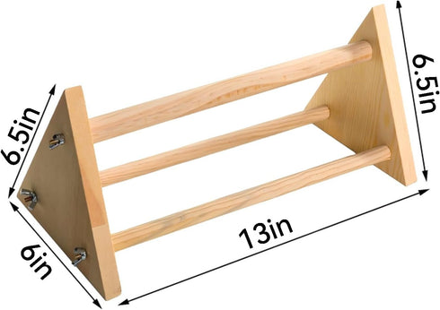 Rliguanrui -size13 5.9" 6.5" Chicken Perch for Coop L x W x H- Heavy Duty Poultry Roosting Bar with Natural Pine