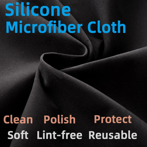 Miaozhun 12"x12" Silicone Gun Cleaning Cloth, Microfiber Lint Free Silicone Gun Cleaning Rags, Reusable Microsuede