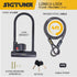 Sigtuna Bike U Lock, Extra Long Heavy Duty Anti Theft, 16mm Bicycle Lock with Shackle, Mounting Holder, and 4ft Cable